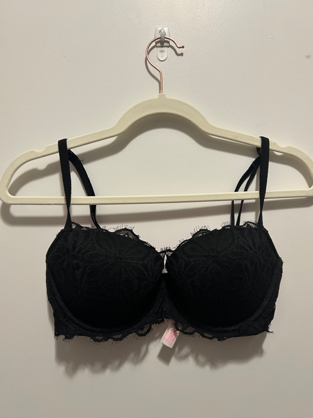 Victoria’s Secret Black Lace Balconette Bra 32DD